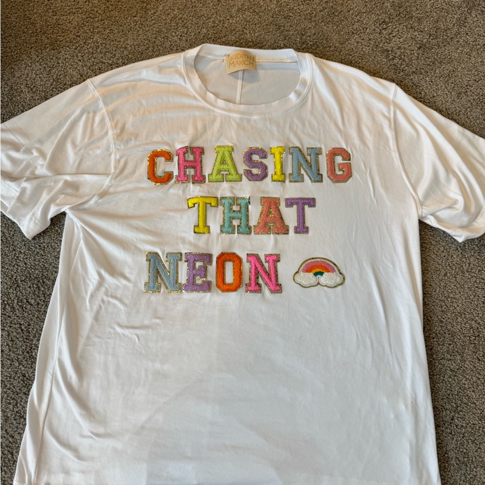 Judith March Chasing That Neon Rainbow Tshirt oversized medium large